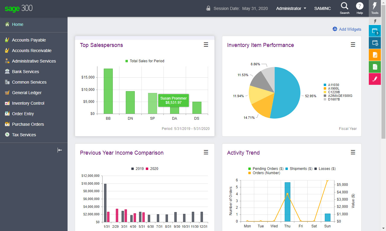 Sage 300 Business Management Software